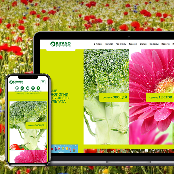 Goracio - Website development for Kitano seeds